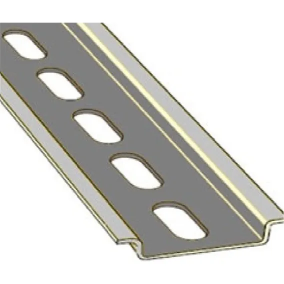 Suporte Disjuntor Din Trilho Perfurado 30cm Inox Baixo T389 Foto 1