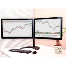 Suporte Duplo ELG T1224n De Mesa Para Monitor 17 Até 32 Cor Preto Foto mini  2