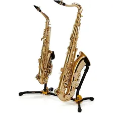 Suporte duplo Hercules DS537b para saxofone alto e tenor Foto mini  2
