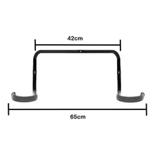 Suporte Duplo Parede Vertical Gancho Pendurar Bike Bicicleta Cor Preto Foto mini  2