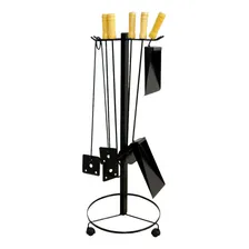 Suporte E Kit Lareira E Fogão A Lenha Aço Carbono 80x35cm Foto mini 1
