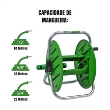 Suporte Enrolador Mangueira Jardim Girat贸rio 60 Metros Trapp Foto mini 2