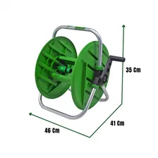 Suporte Enrolador Mangueira Jardim Girat贸rio 60 Metros Trapp Foto mini 3