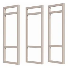Suporte Estilo Industrial P/ Prateleira Parede Branco 3pçs Foto  mini 1