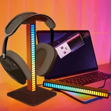 Suporte Fone De Ouvido Headset Headphone Efeitos Rgb Gamer Foto mini  3