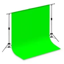 Suporte Fundo Infinito 2x2 Com Tecido Verde Chroma Key 2x3 M Foto  mini 1