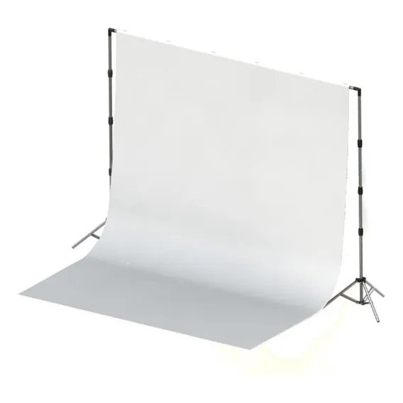Suporte Fundo Infinito + Branco 3x3+ Bolsa+ 15 Presilhas Foto 1