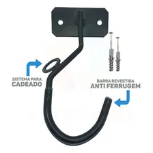 Suporte Gancho Parede Bike Vertical Bicicleta Mtb Cores Cor Preto Foto mini  2