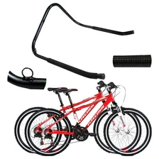 Suporte Gancho Parede Horizontal Mountain Bike Para 2 Bikes Cor Preto Foto mini 1