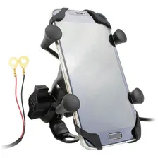 Suporte Garra Moto Smartphone Gps Retrovisor Foto mini  2