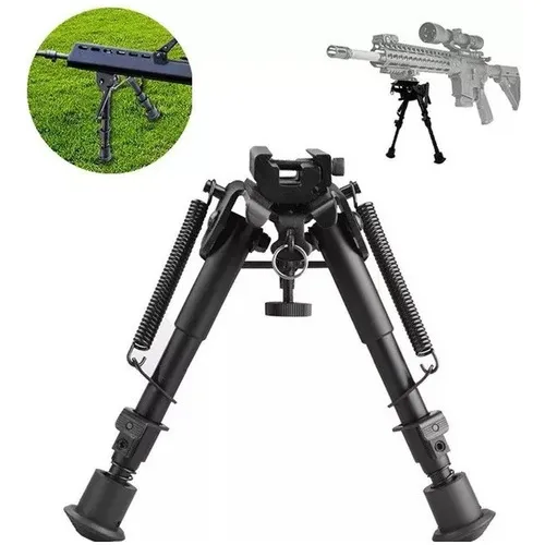 Suporte Giratório De Caça Ajustável BiPod De Rifle Dobrável Foto 1