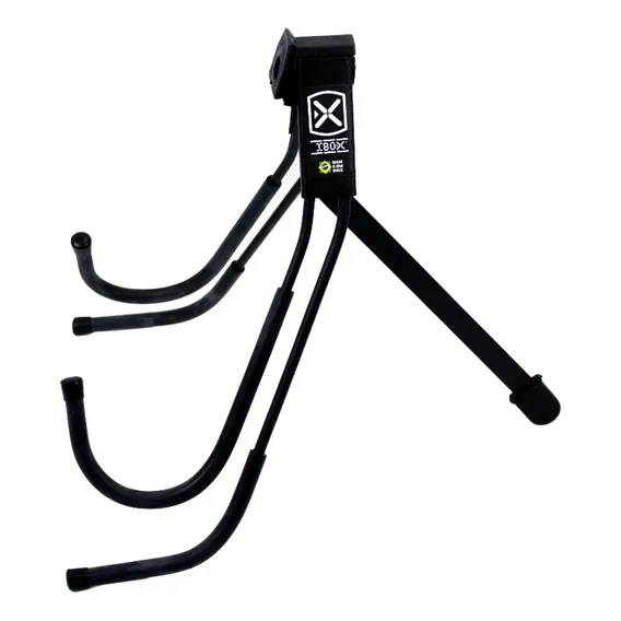 Suporte Guitarra E Baixo De Chão Dobravel Sgb Ibox Cor Preto Foto 1