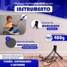 Suporte Ibox Sgv Portátil Para Violão E Cavaquinho Cor Preto Foto mini  3