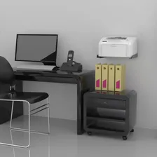 Suporte Impressora Microondas Bebedouro Forno Multiuso Preto Foto mini 3