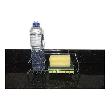 Suporte Inox Para Detergente Pia Porta Detergente Esponja Foto mini 2