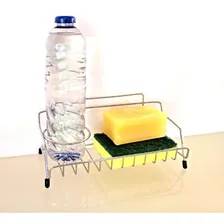 Suporte Inox Para Detergente Pia Porta Detergente Esponja Foto mini 4