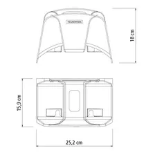 Suporte Mangueira Plastico Tramontina Jardim Parede Cor Cinza Foto mini 3