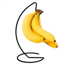 Suporte Mesa Fruteira Para Pendurar Bananas Multiuso Preto Foto mini 1