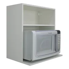 Suporte Microondas Armário Multiuso 100% Mdf Para Cozinha Cor Branco Foto  mini 1