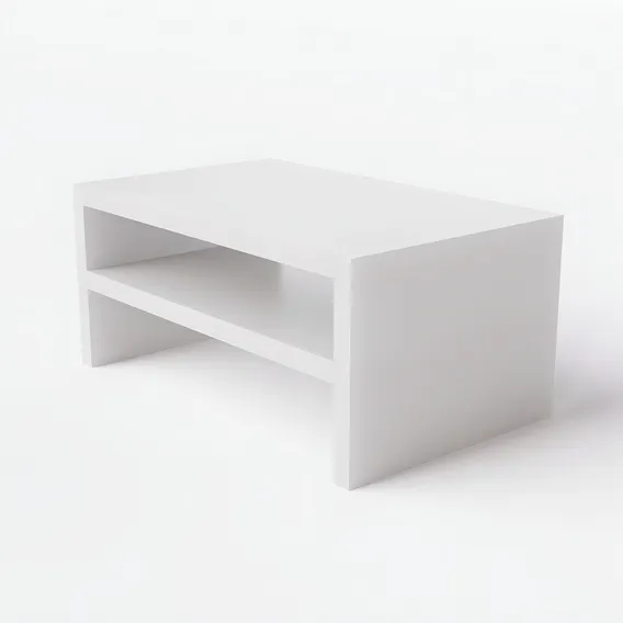 Suporte Monitor Duplo Branco Foto 1