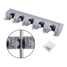 Suporte Multiuso 6 Posições Com Ventosas Porta Vassoura Rodo Foto mini  2