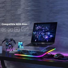 Suporte Notebook Gamer Rgb Ergonomico 6 Fans Coller Celular. Cor Preto Foto mini 4