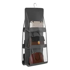 Suporte Organizador Bolsas Cabide Armário Guarda Roupa Preto Foto mini  2