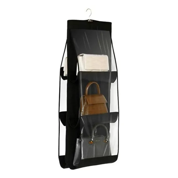Suporte Organizador Bolsas Cabide Armário Guarda Roupa Preto Foto 1