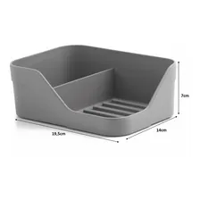 Suporte Organizador Pia Porta Detergente Bucha Cozinha Trium Cor Chumbo Foto mini 2