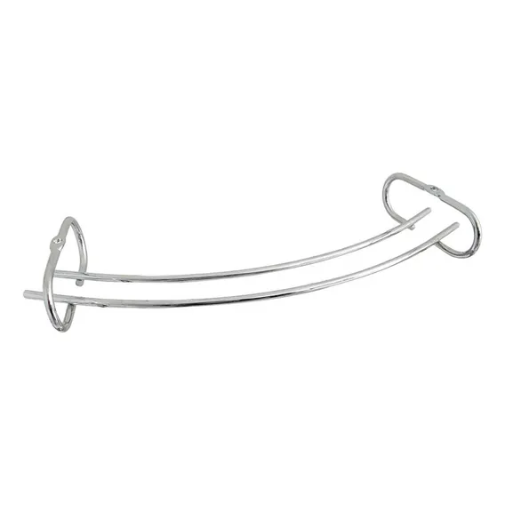 Suporte Organizador Porta Taças Curvo Aramado Cromado 30cm Foto 1