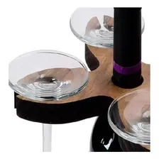 Suporte Organizador Vinho E Taça Em Madeira Porta 4 Taças Foto mini 4