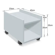 Suporte P/ Cpu E Nobreak Estabilizador De Mdf Com RodÃzios Foto mini 4