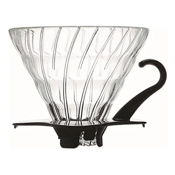 Suporte P/ Filtro De Café Hario V60-02 Vidro Preto Foto 1
