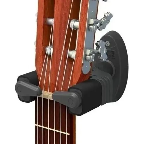 Suporte P Guitarra, Baixo, Violão Parede C/ Trava Automática Cor Preto Foto 1