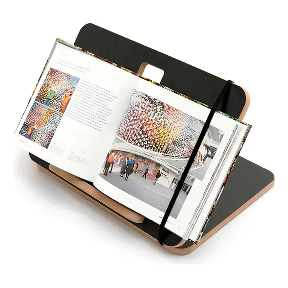 Suporte P/ Leitura Notebook Livros Tablet Concurseiros Promo Cor Preto Foto 1