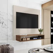 Suporte Painel Milão Para Tv Quarto Sala Painel Prateleira Até 32 Polegadas Off Freijó Foto mini 3