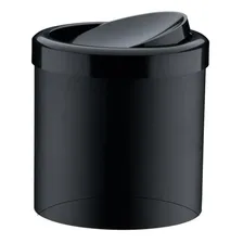 Suporte Papel Higiênico Com Lixeira Tampa Basculante 5litros Cor Preto Foto mini  2