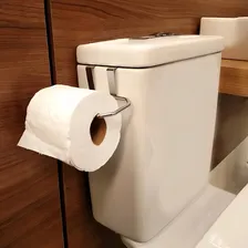 Suporte Papel Higiênico Para Caixa Acoplada Cromado Foto mini  3