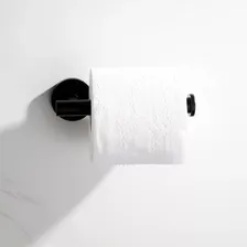 Suporte Papel Higiênico Preto Fosco Papeleira Banheiro Inox Foto mini  3