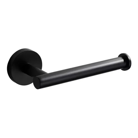 Suporte Papel Higiênico Preto Fosco Papeleira Banheiro Inox Foto 1