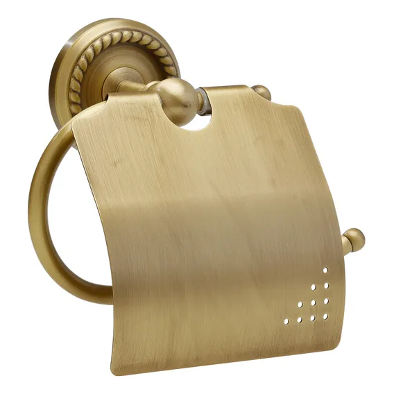 Suporte Papel Higiênico Vintage Bronze Antigo Retrô Rustico Foto 1