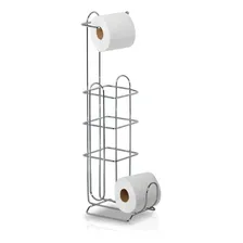Suporte Papel Higiênico 4 Rolos C/ Dispenser N1025 Cor Prateado Foto mini 1