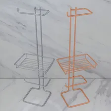 Suporte Papel Higiênico De Chão Duplo Rose Gold Porta Objeto Foto mini 4