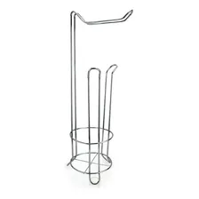 Suporte Papel Higiênico Metal De Chão Suporte 51x14cm Foto mini 2