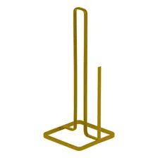 Suporte Papel Toalha Viena Bancada Aço Esmaltado Dourado Bel Foto mini 1