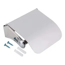 Suporte Papeleira Com Tampa Para Papel Higiênico Aço Inox Foto mini 2