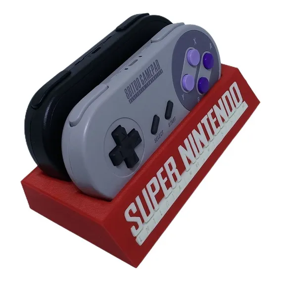 Suporte Para 2 Controles Da 8bitdo Sn30 De Snes - 3d Foto 1