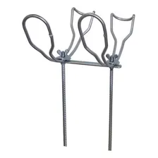 Suporte Para 2 Varas De Pesca E Suporte Guarda Sol Chão -kit Cor Galvanizado Foto mini 2