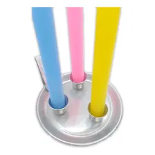 Suporte Para 3 Velas Palito Porta Velas De AlumÃnio Foto mini 3