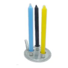 Suporte Para 3 Velas Palito Porta Velas De AlumÃnio Foto mini 4